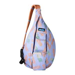 NWT Kavu Rope Bag Canvas Sling Backpack Pineapple Pirouette Pastel Unisex 20x11